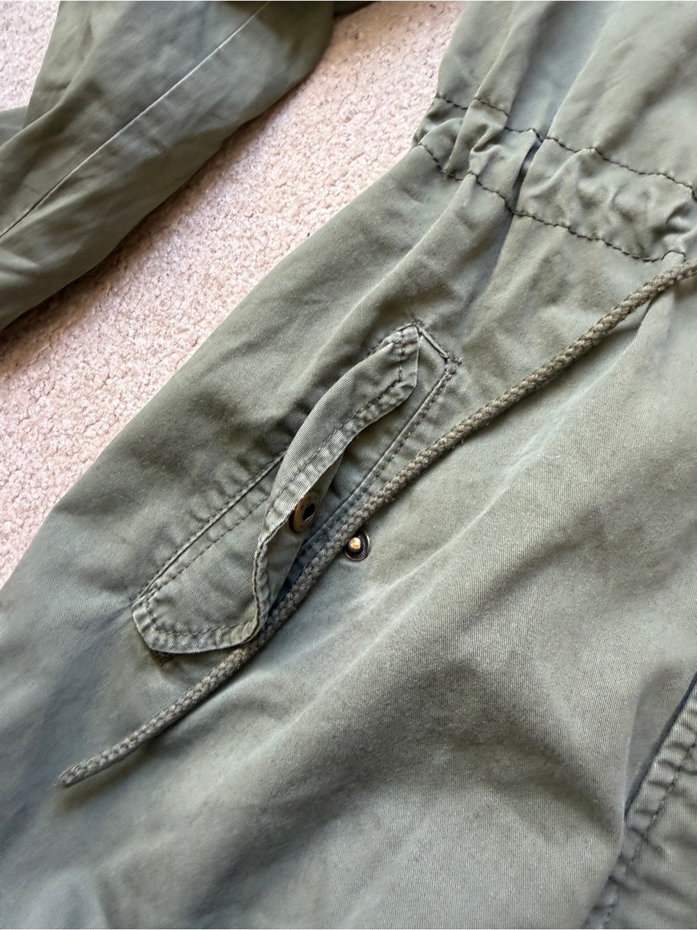 U2B Women’s Olive Green Hooded Utility Anorak Jacket Size Large - Picture 2 of 8